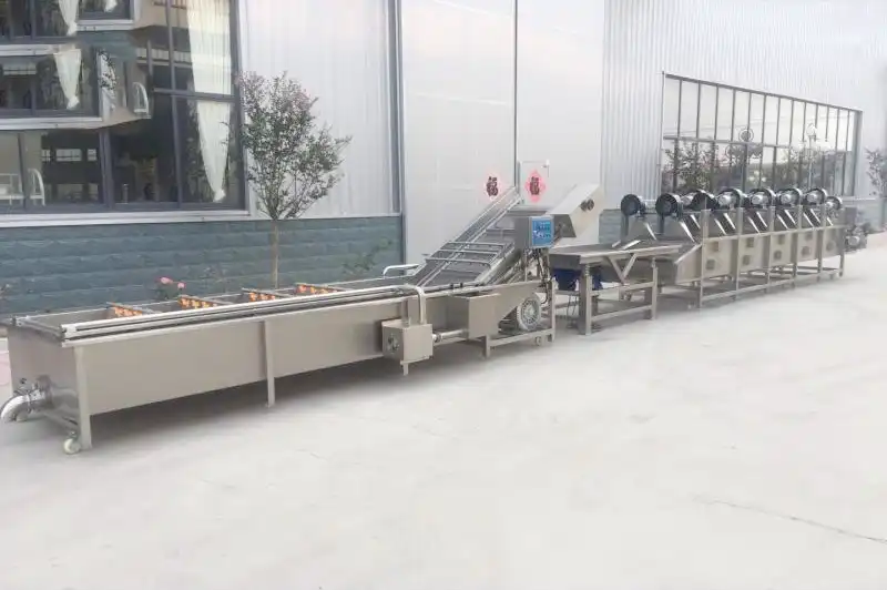 Corn cooking machine processing line